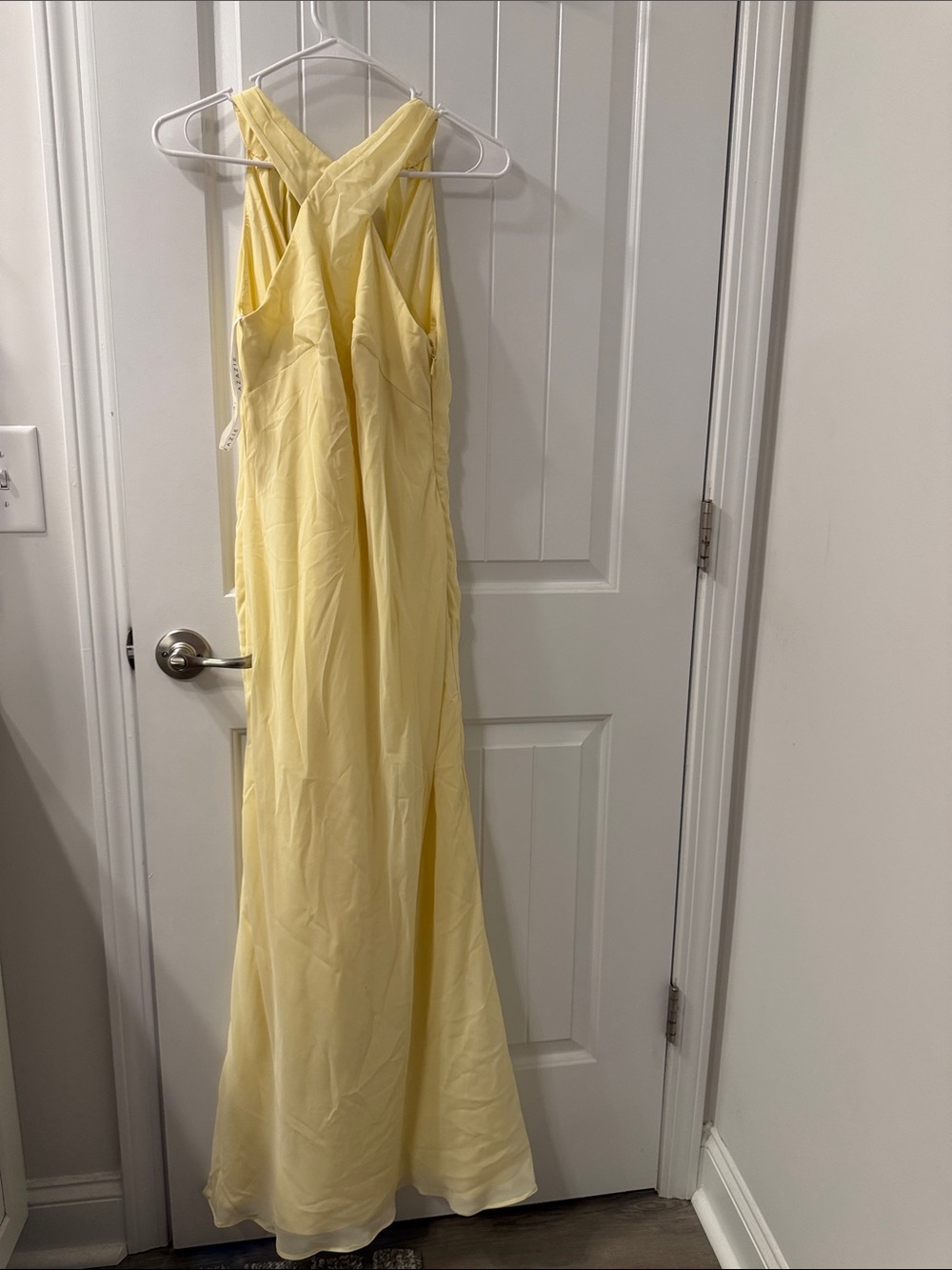 Azazie a6 Elegant Halter lemon sorbet